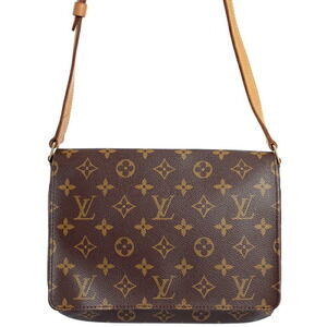 Louis Vuitton Monogram Leather Brown Musette Tango Short Shoulder Bag
